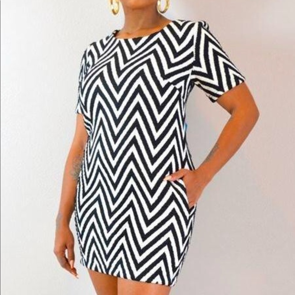 Chevron pattern dress